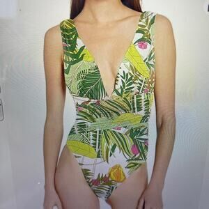 Trina Turk Tropical Print One Piece Swimsuit